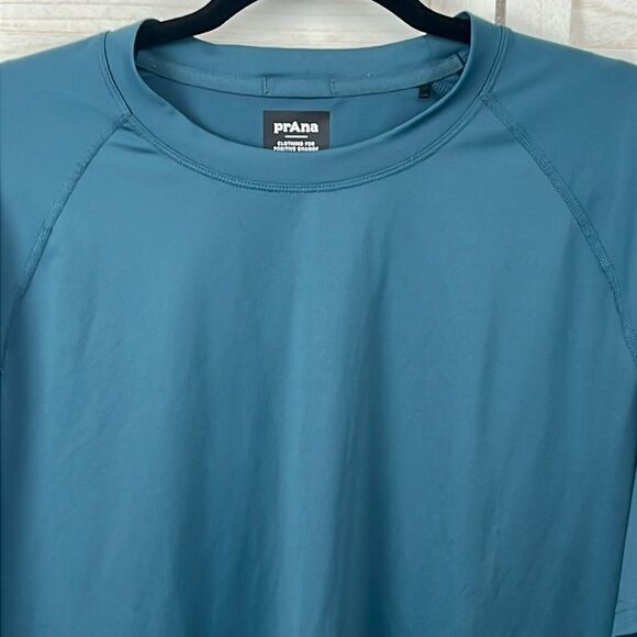 Prana Men's Teal Workout Sun Swim Shirt Large - Picture 2 of 11